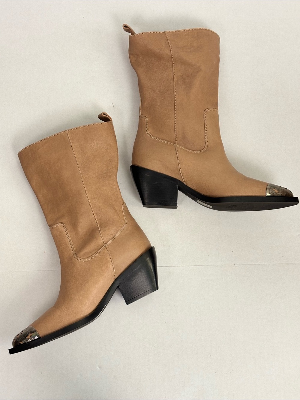 Free People Faster Horses Filigree Boots in Camel Leather Size 7 - Picture 10 of 16